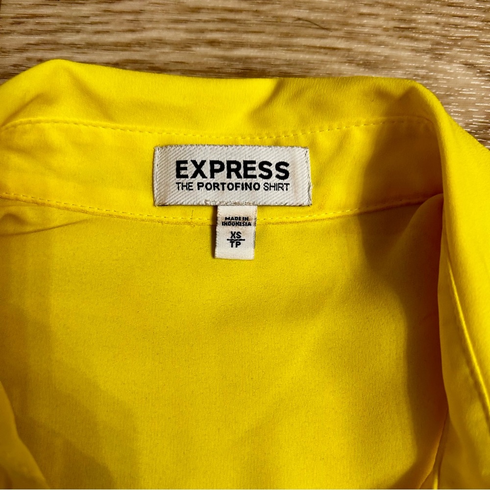 Express Yellow Button Down Shirt - Picture 6 of 9